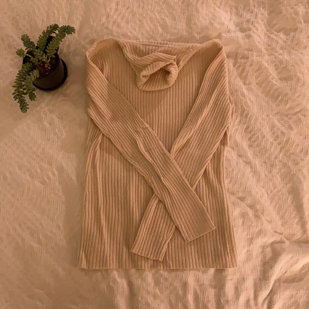 Kokun Cashmere Turtleneck Ribbed Sweater